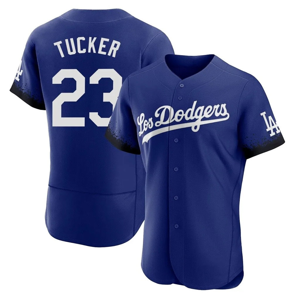 Los Angeles Dodgers #23 Kyle Tucker Player Royal AmberGomez City Connect Elite Home Stitched Jerseys