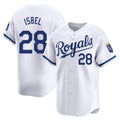 Kansas City Royals #28 Kyle Isbel Player White AmberGomez Alt Limited Home Stitched Jerseys