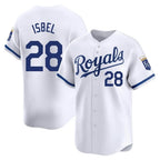Kansas City Royals #28 Kyle Isbel Player White AmberGomez Alt Limited Home Stitched Jerseys