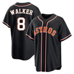 Houston Astros #8 Christian Walker Player Black AmberGomez Fashion Out Home Game Stitched Jerseys