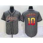 Houston Astros #10 Yuli Gurriel Grey AmberGomez Gridiron Cool Base Stitched Jersey 1