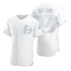 Chicago Cubs #17 Kris Bryant White Black AmberGomez Flexbase Fashion Jersey