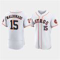 Houston Astros #15 Mart¨ªn Maldonado White AmberGomez 60th Anniversary Flex Base Stitched Jersey
