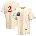 Texas Rangers #2 Marcus Semien Cream AmberGomez 2023 City Connect Cool Base Stitched Jersey