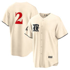 Texas Rangers #2 Marcus Semien Cream AmberGomez 2023 City Connect Cool Base Stitched Jersey
