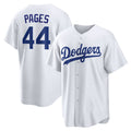 Los Angeles Dodgers #44 Andy Pages White AmberGomez Home Replica Jersey