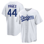 Los Angeles Dodgers #44 Andy Pages White AmberGomez Home Replica Jersey