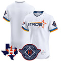 Houston Astros Blank Player White AmberGomez City Connect Texas Patch Vapor Premier Limited Elite Home Stitched Jerseys