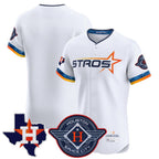 Houston Astros Blank Player White AmberGomez City Connect Texas Patch Vapor Premier Limited Elite Home Stitched Jerseys