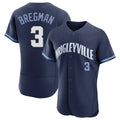 Chicago Cubs #3 Alex Bregman Player Navy AmberGomez City Connect Limited Elite Home Stitched Jerseys