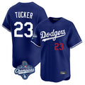 Los Angeles Dodgers #23 Kyle Tucker Player Royal AmberGomez World Series Meet Limited Home Stitched Jerseys