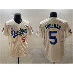 Los Angeles Dodgers #5 Freddie Freeman Cream AmberGomez 2025 Tokyo Series Limited Stitched Jersey