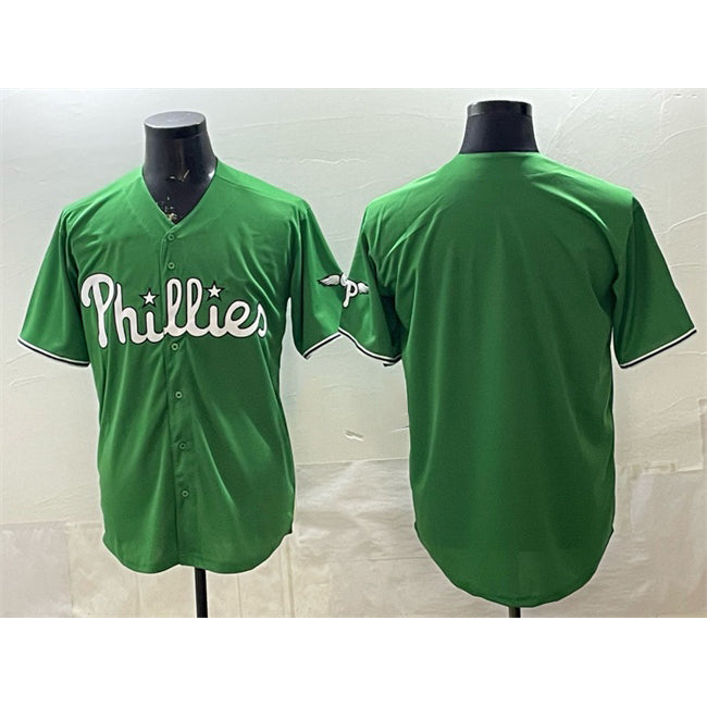 Philadelphia Phillies Blank Green AmberGomez Limited Stitched Jersey