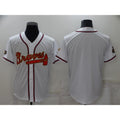 Atlanta Braves Blank 2022 White Gold AmberGomez World Series Champions Program Cool Base Stitched Jersey