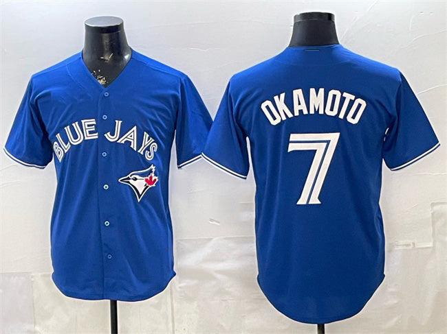 Toronto Blue Jays #7 Kazuma Okamoto Royal AmberGomez 2026 Cool Base Stitched Jersey