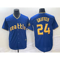 Seattle Mariners #24 Ken Griffey Blue AmberGomez 2023 City Connect Cool Base Stitched Jersey