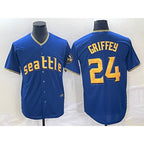 Seattle Mariners #24 Ken Griffey Blue AmberGomez 2023 City Connect Cool Base Stitched Jersey
