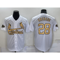 St. Louis Cardinals #28 Nolan Arenado White AmberGomez 2022 All Star Stitched Cool Base Jersey