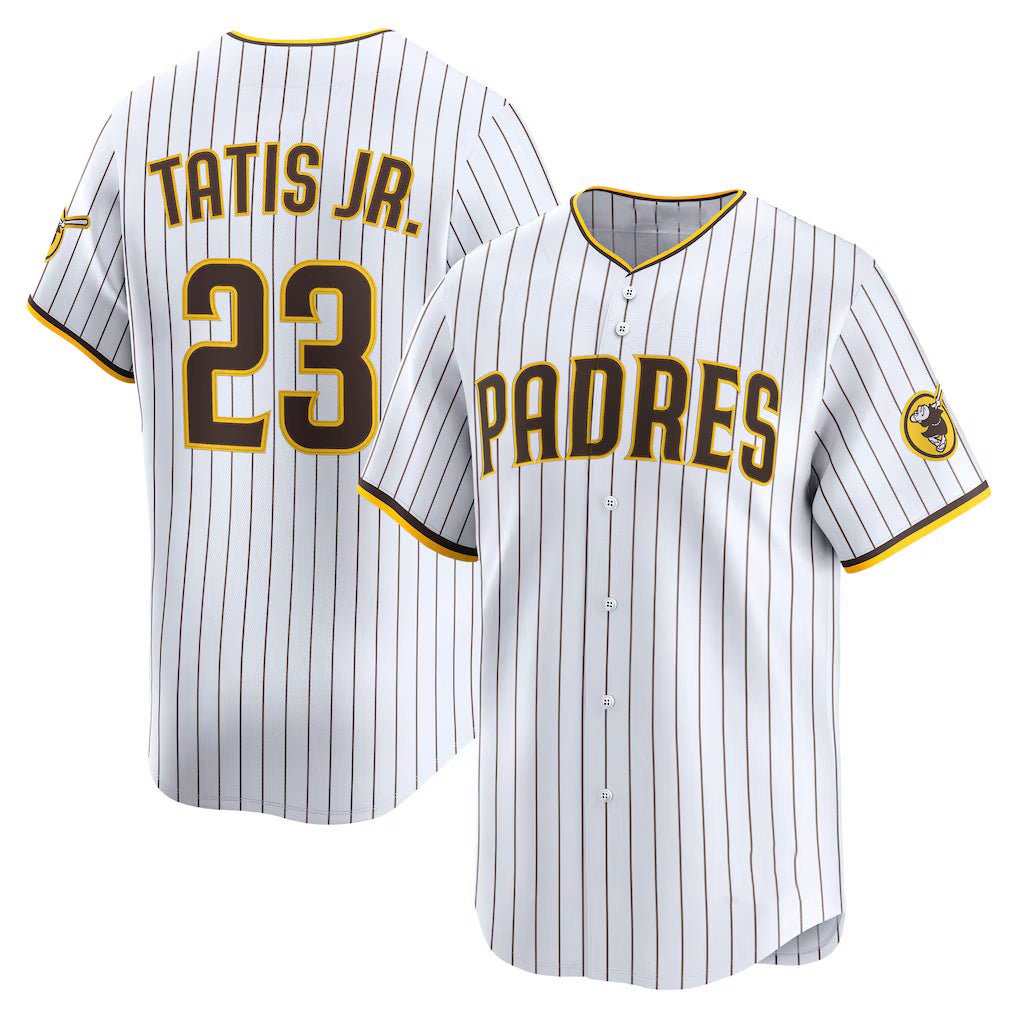 San Diego Padres #23 Fernando Tatis Jr. White AmberGomez Home Limited Player Jersey