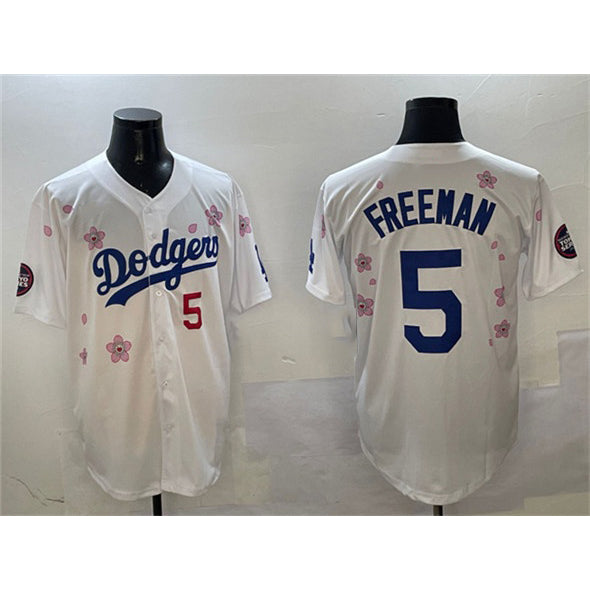 Los Angeles Dodgers #5 Freddie Freeman White AmberGomez 2025 Tokyo Series Limited Stitched Jersey