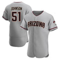 Arizona Diamondbacks #51 Randy Johnson Player Gray AmberGomez Road Limited Elite Home Game Stitched Jerseys