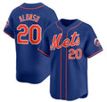 New York Mets #20 Pete Alonso Royal AmberGomez 2024 Alternate Limited Stitched Jersey