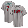 Arizona Diamondbacks #7 Corbin Carroll Gray AmberGomez Road Replica Jersey