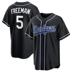 Los Angeles Dodgers #5 Freddie Freeman 2026 Black AmberGomez Out Stitched Jersey