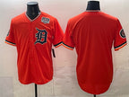 Detroit Tigers Blank Orange AmberGomez 2026 Alternate USA 250' Patch Vapor Premier Limited Stitched Jersey