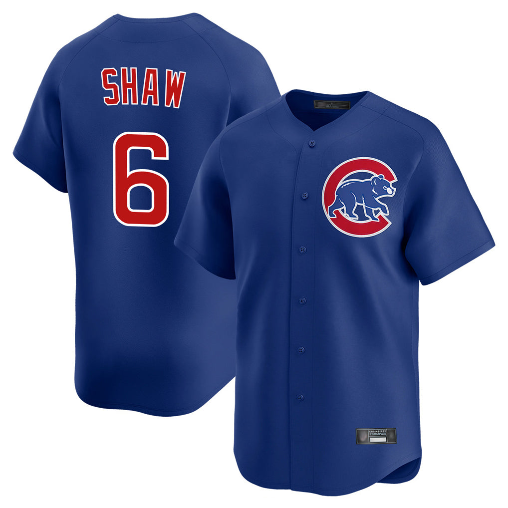 Chicago Cubs #6 Matt Shaw Player Royal AmberGomez Limited Home Stitched Jerseys