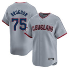 Cleveland Guardians #75 Connor Brogdon Player Gray AmberGomez Road Limited Home Game Stitched Jerseys