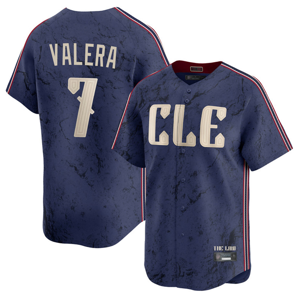 Cleveland Guardians #7 George Valera Player Navy AmberGomez City Connect Limited Home Stitched Jerseys