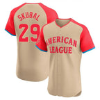 Detroit Tigers #29 Tarik Skubal Player Cream AmberGomez American League All-Star Limited Elite Home Stitched Jerseys