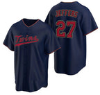 Minnesota Twins #27 Ryan Jeffers Navy AmberGomez Cool Base Stitched Jersey