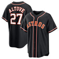 Houston Astros #27 Jose Altuve 2026 Black AmberGomez Out Stitched Jersey
