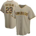 San Diego Padres #23 Fernando Tatis Jr. Tan AmberGomez Alternate Replica Player Jersey
