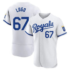Kansas City Royals #67 Seth Lugo Player White AmberGomez Limited Elite Home Game Stitched Jerseys