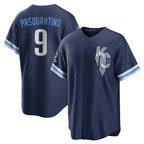 Kansas City Royals #9 Vinnie Pasquantino Player Navy AmberGomez City Connect Home Game Stitched Jerseys
