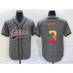 Houston Astros #3 Jeremy Pena Grey AmberGomez Gridiron Cool Base Stitched Jersey