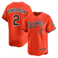 Baltimore Orioles #2 Gunnar Henderson Player Orange AmberGomez Limited Home Game Stitched Jerseys