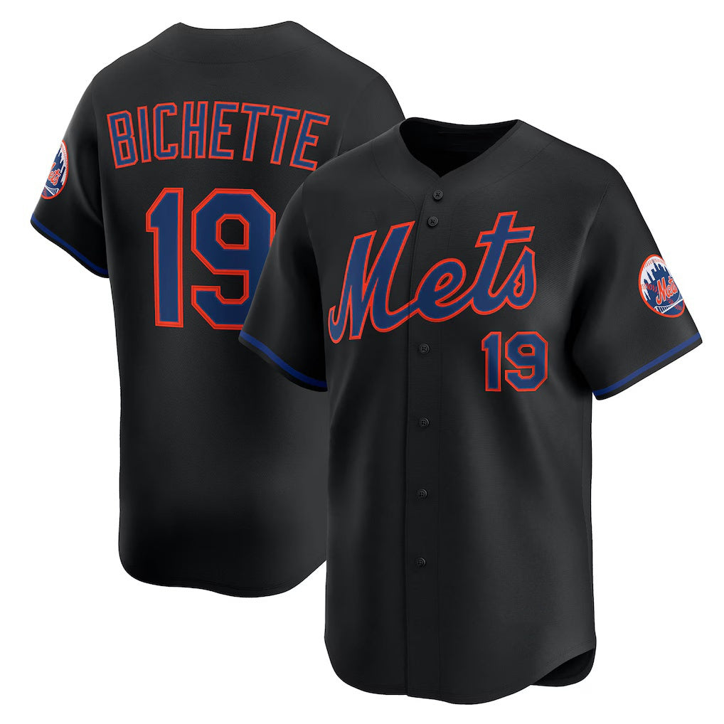 New York Mets #19 Bo Bichette Black AmberGomez Alternate Limited Jersey