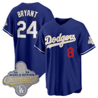 Los Angeles Dodgers #24 Kobe Bryant Royal AmberGomez 2026 Alternate Gold Collection Stadium Stitched Jersey