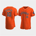Houston Astros #10 Yuli Gurriel Orange AmberGomez 60th Anniversary Flex Base Stitched Jersey