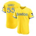 Boston Red Sox #55 Ranger Suarez Player Yellow AmberGomez Limited Elite Home Game Stitched Jerseys1