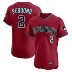 Arizona Diamondbacks #2 Geraldo Perdomo Player Red AmberGomez Limited Elite Home Game Stitched Jerseys
