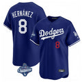 Los Angeles Dodgers #8 Enrique Hern¨¢ndez Player Royal AmberGomez World Series Meet Limited Home Stitched Jerseys