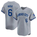 Kansas City Royals #6 Jonathan India Player Gray AmberGomez Limited Home Stitched Jerseys