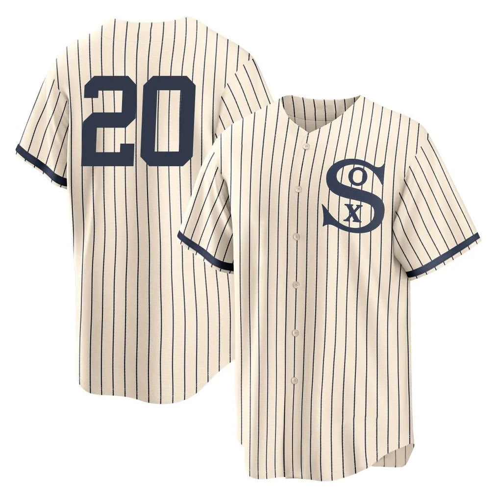 Chicago White Sox #20 Miguel Vargas Player Cream AmberGomez Field of Dreams Home Game Stitched Jerseys