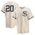 Chicago White Sox #20 Miguel Vargas Player Cream AmberGomez Field of Dreams Home Game Stitched Jerseys
