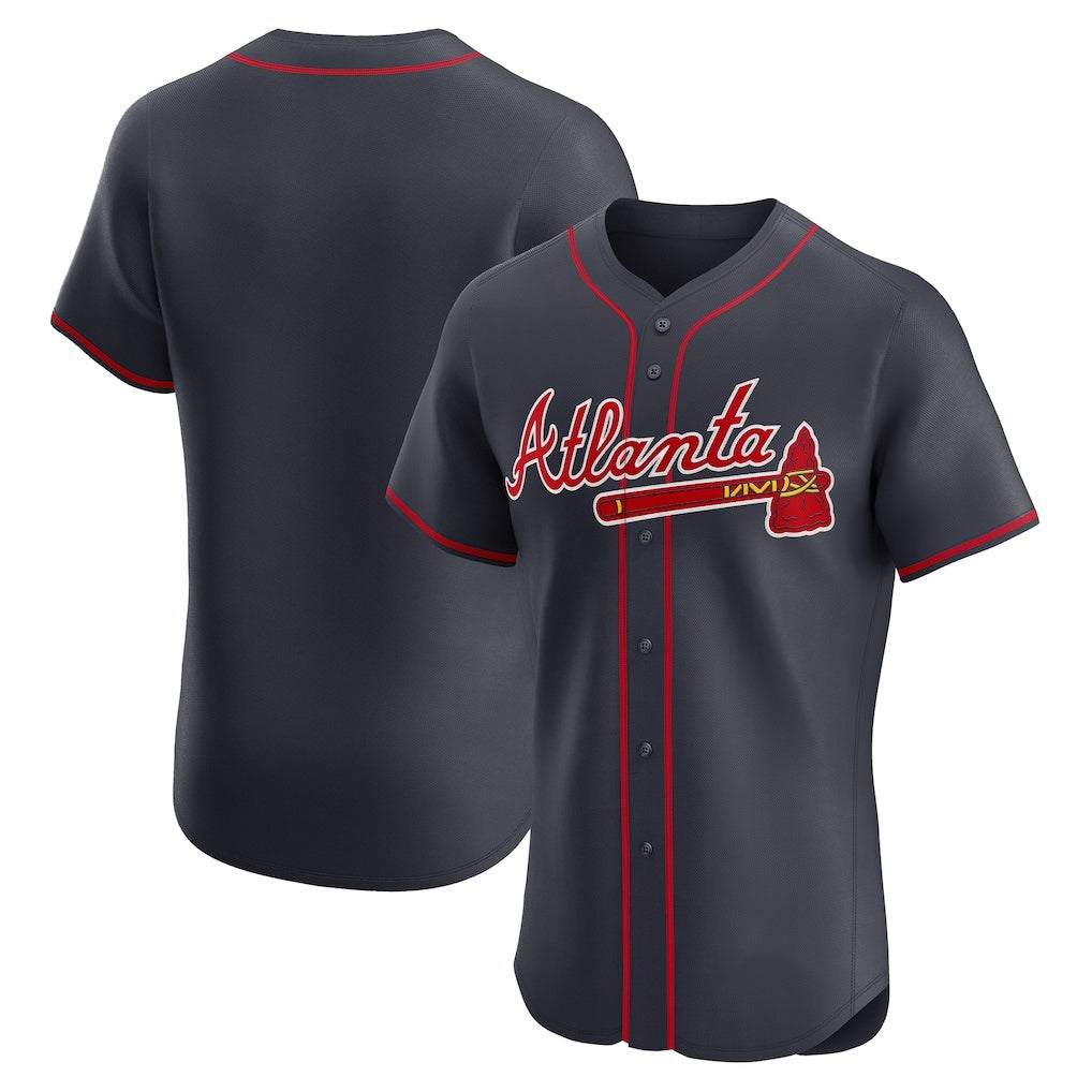 Atlanta Braves Navy AmberGomez Alternate Elite Jersey